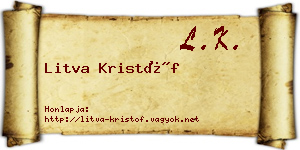 Litva Kristóf névjegykártya