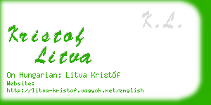 kristof litva business card